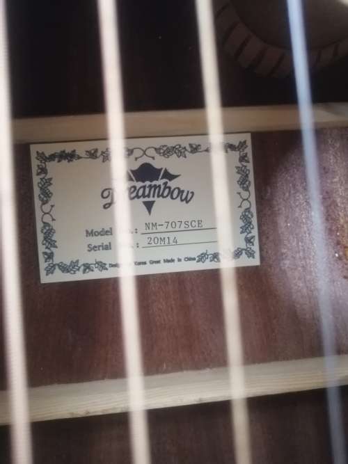 Exquisite Dreambow Electric Acoustic Guitar In a Leather Bound Temperature Controled Case