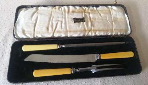 Antique Ivory Viners of Sheffield Carving Set