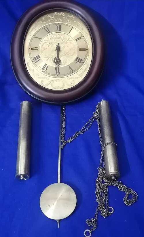 Original Antique Schmeckenbecher German Mechanical Pendulum and chain Wall Clock