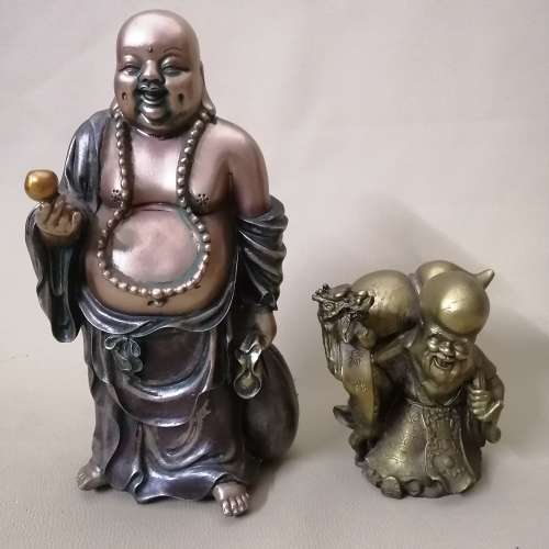 Two Stunning Laughing Buddha Statues