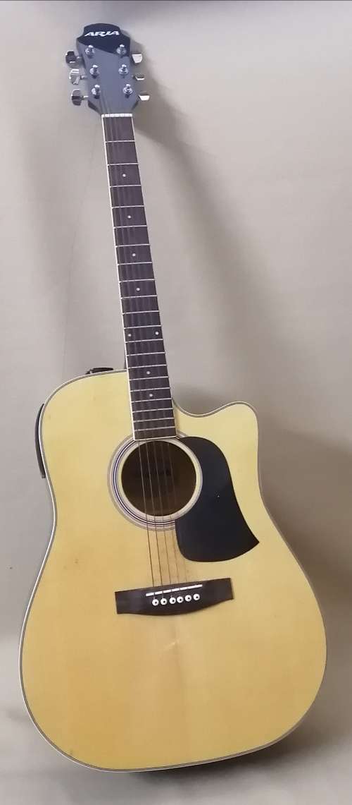 Stunning Original ARIA Acoustic 6-String Electric Guitar AW-20CE N