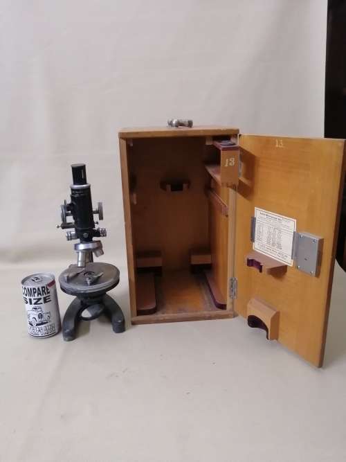 Very Large Cooke, Troughton and Simms Microscope in wooden case with extras