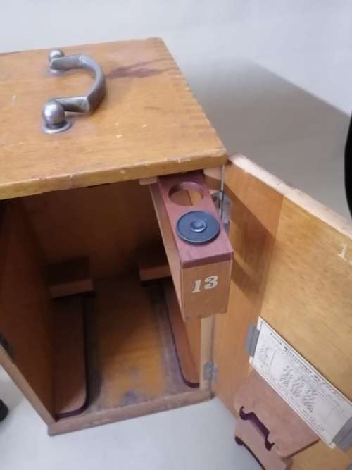 Very Large Cooke, Troughton and Simms Microscope in wooden case with extras