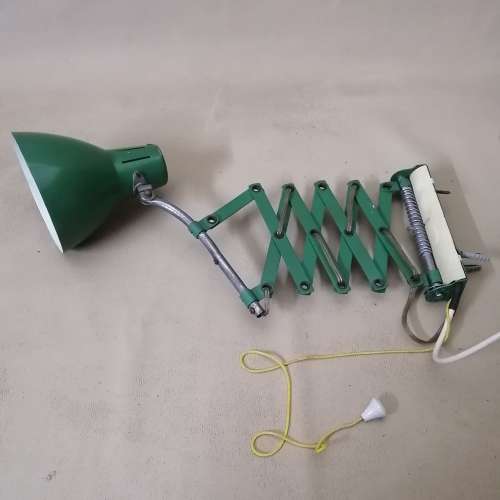 Vintage Enamel Extension Lamp With Pull Cord Switch
