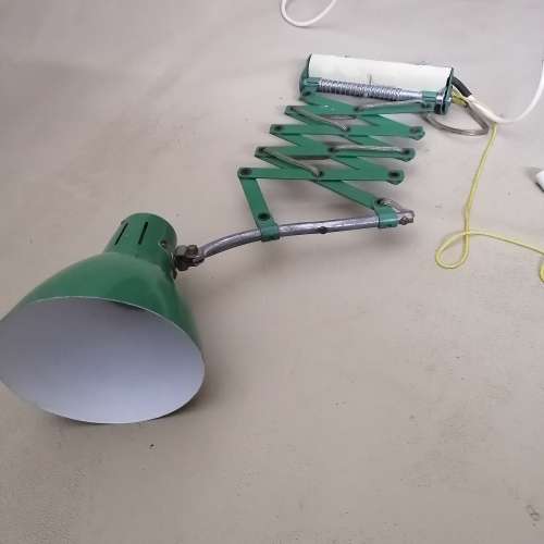 Vintage Enamel Extension Lamp With Pull Cord Switch
