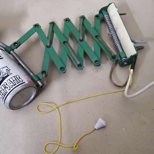 Vintage Enamel Extension Lamp With Pull Cord Switch