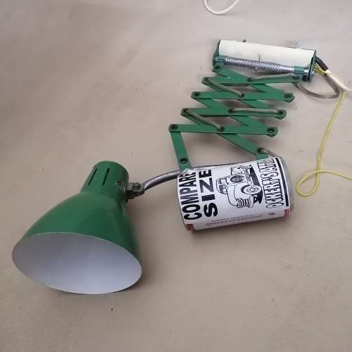 Vintage Enamel Extension Lamp With Pull Cord Switch