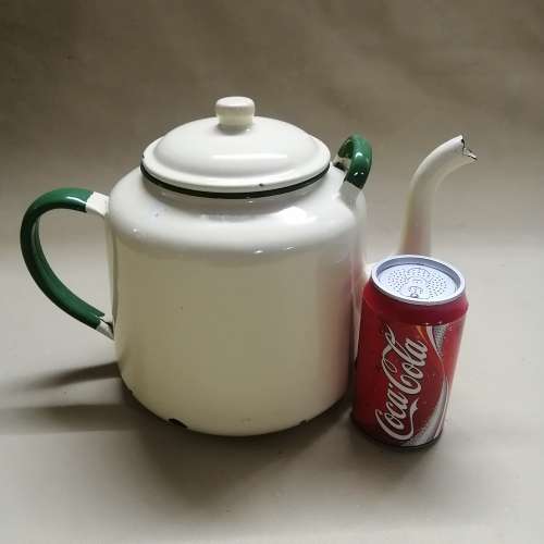 Large Vintage 4 Litre Enamel Coffee/Tea Pot
