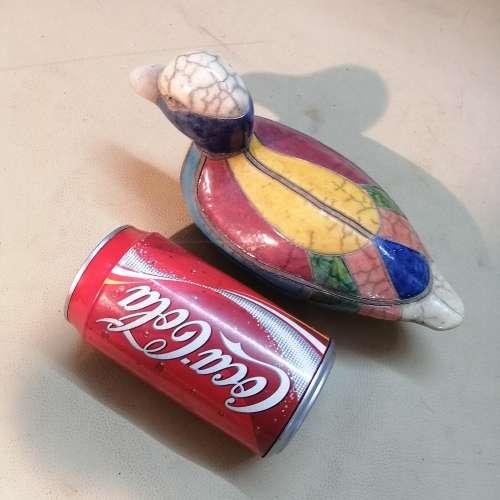 MAGNIFICENT!! ORIGINAL VINTAGE RAKU DUCK SCULPTURE