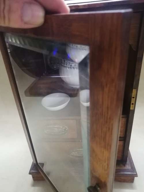 MAGNIFICENT!!! RARE ANTIQUE EDWARDIAN SOLID OAK SMOKERS CABINET