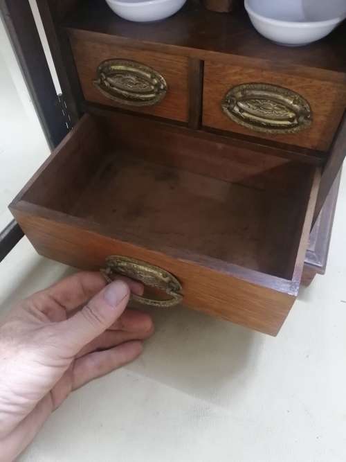 MAGNIFICENT!!! RARE ANTIQUE EDWARDIAN SOLID OAK SMOKERS CABINET