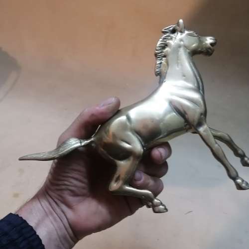 Stunning Large Vintage Solid Brass Horse