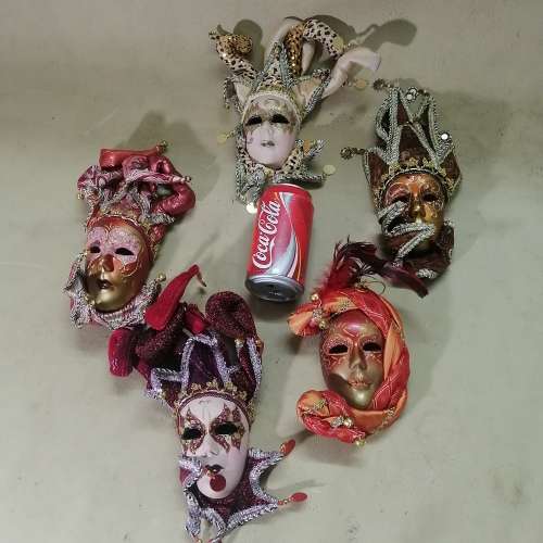 A big Collection of Handmade Venetian Masks