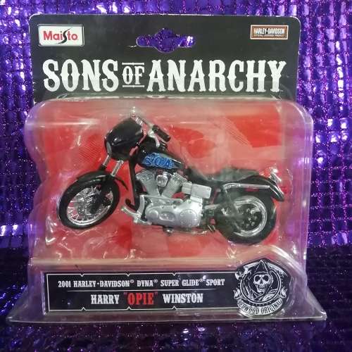 SONS OF ANARCHY HARLEY DAVIDSON 2001 DYNA SUPER GLIDE SPORT 1/18 - MAISTO 32 OF 37 ON AUCTION NOW