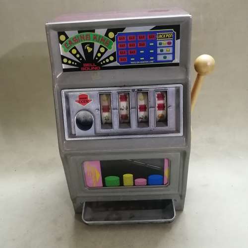 Large Metal Vintage Waco Casino King Toy Slot Machine Bank - Japan