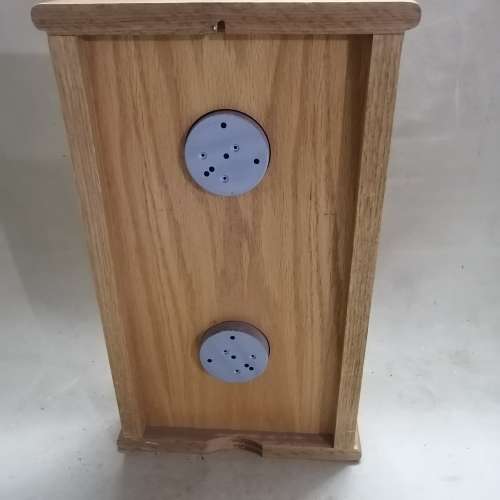 LIMITED EDITION (1 OF 500) VINTAGE HYGROMETER / THERMOMETER IN A BEAUTIFUL SOLID OAK CASE