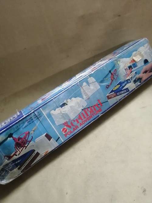 RARE VINTAGE 1974 MATTEL VERTIBIRD POLAR ADVENTURE HELICOPTER PLAYSET - COMPLETE WORKING