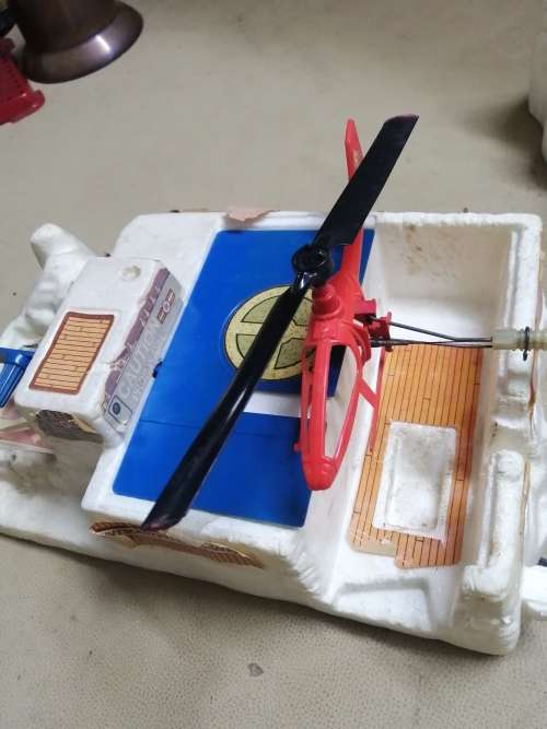 RARE VINTAGE 1974 MATTEL VERTIBIRD POLAR ADVENTURE HELICOPTER PLAYSET - COMPLETE WORKING