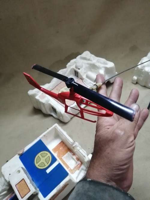 RARE VINTAGE 1974 MATTEL VERTIBIRD POLAR ADVENTURE HELICOPTER PLAYSET - COMPLETE WORKING