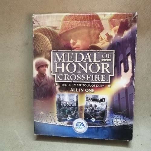 HIGHLY COLLECTABLE MEDAL OF HONOR CROSSFIRE BIG BOX PC GAME - COMPLETE IN BOX