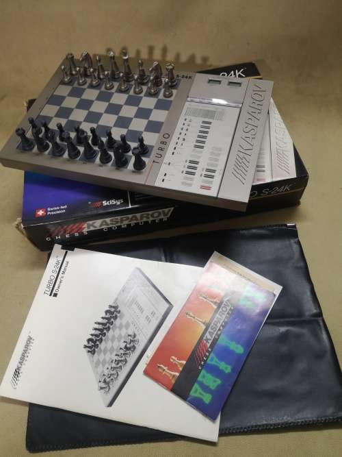 ORIGINAL VINTAGE KASPAROV TURBO S-24K ADVANCED CHESS COMPUTER - TESTED WORKING