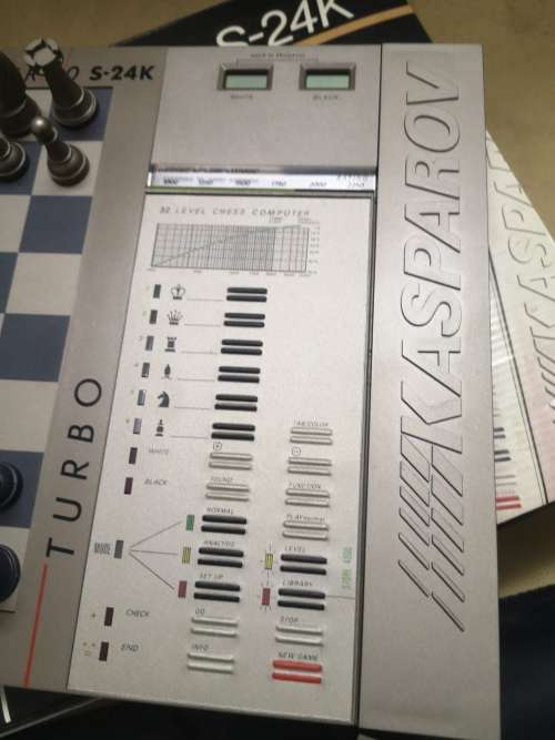 ORIGINAL VINTAGE KASPAROV TURBO S-24K ADVANCED CHESS COMPUTER - TESTED WORKING