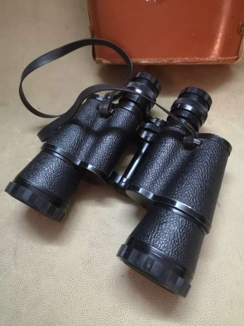 Vintage Russian Zenith Coated Optics 7x50 binoculars With Leather Bag