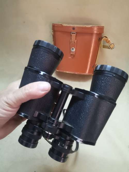Vintage Russian Zenith Coated Optics 7x50 binoculars With Leather Bag