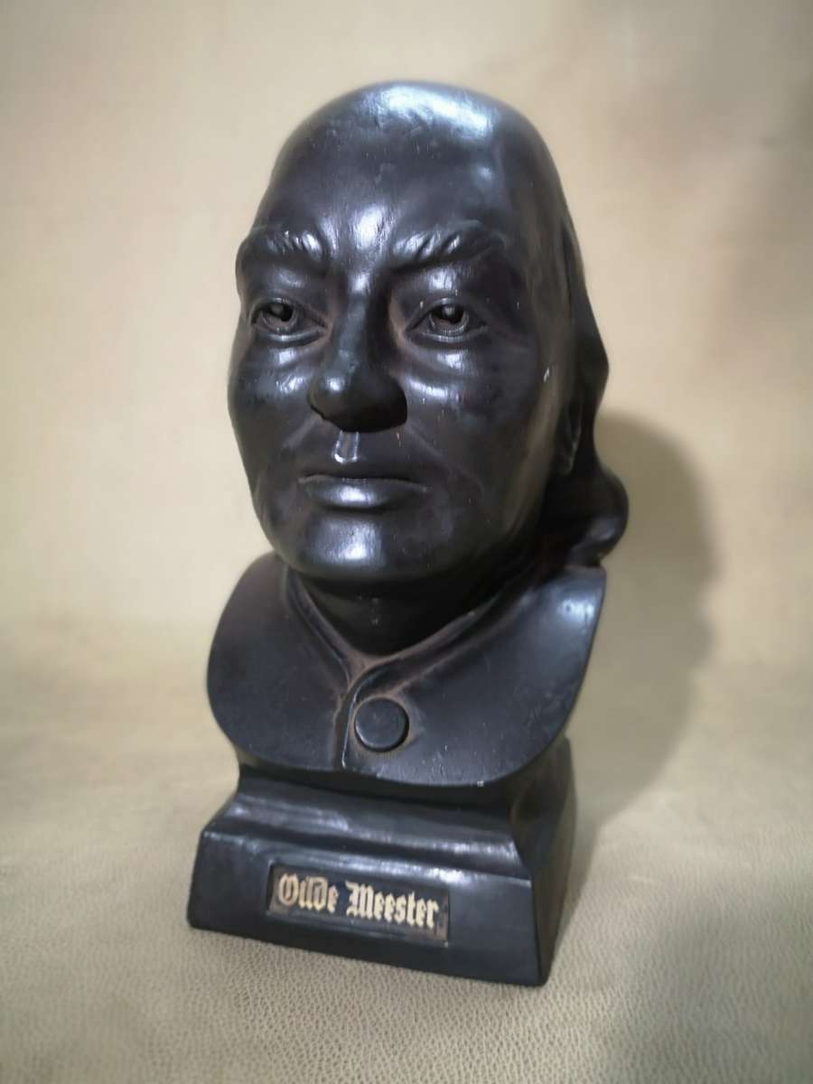 RARE Vintage Oude Meester Brandy Advertising Bust (280mm tall, Hard Rubber)