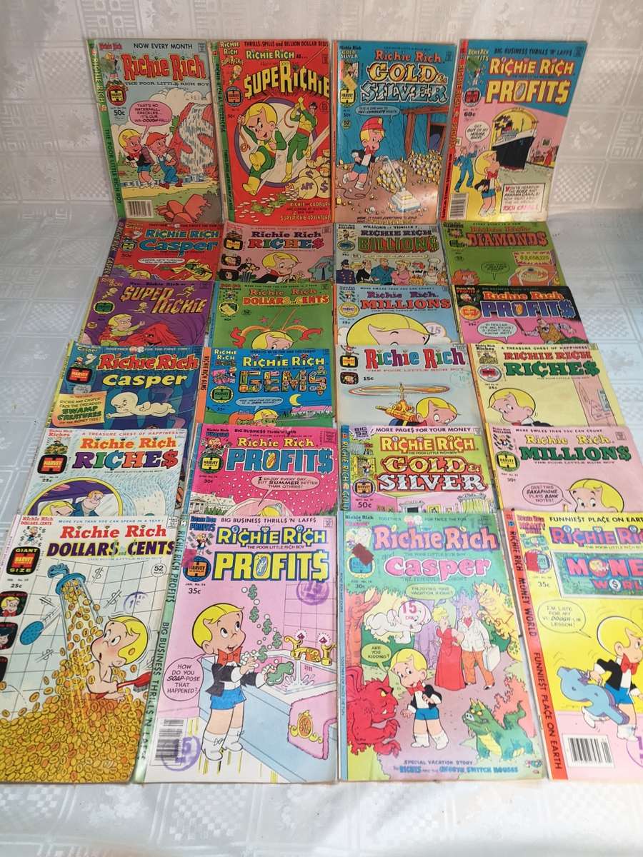 HUGE COLLECTION OF VINTAGE RICHIE RICH COMIC BOOKS