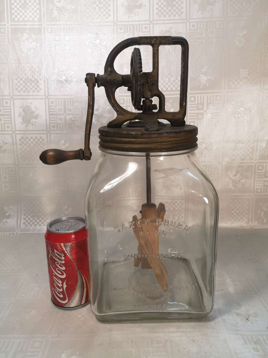 Rare Vintage 4 Quart Dazey Butter Churn No. 40 Working And Complete With Jar