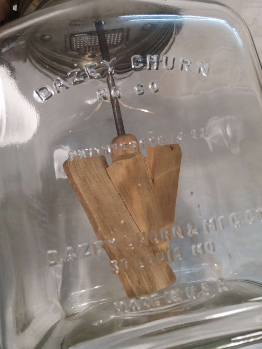 Rare Vintage 4 Quart Dazey Butter Churn No. 40 Working And Complete With Jar