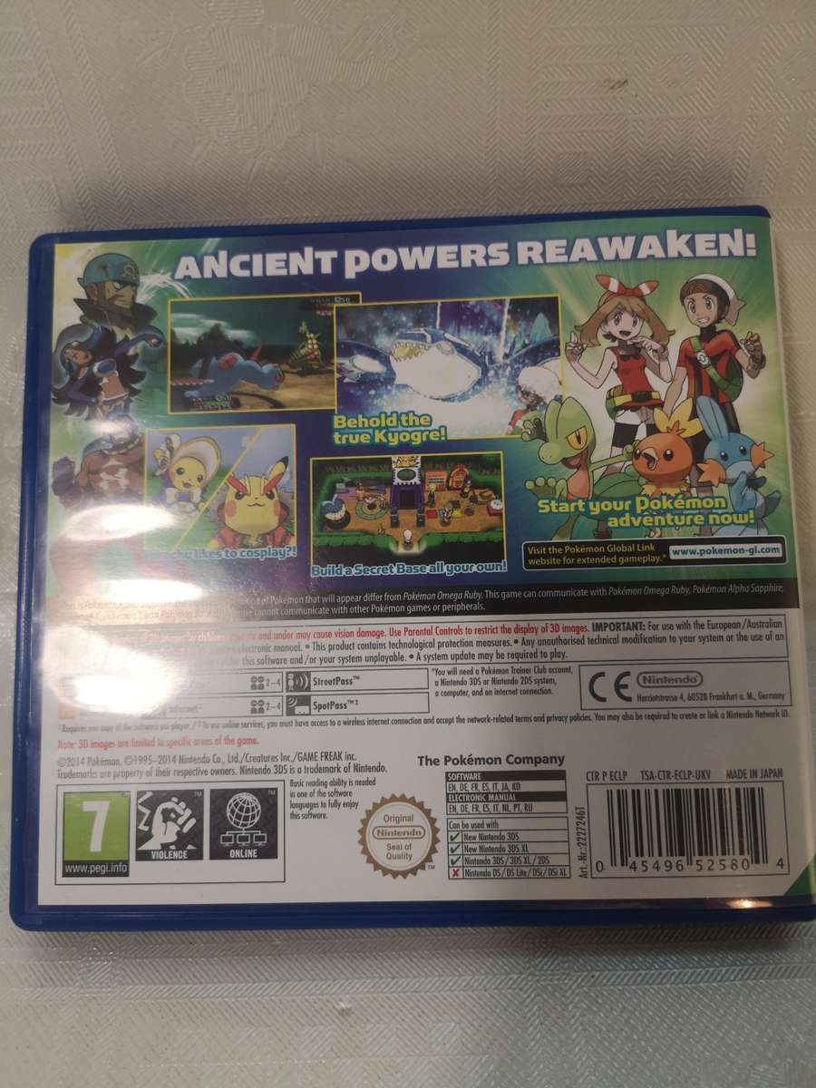 ORIGINAL POKEMON ALPHA SAPPHIRE 3DS GAME
