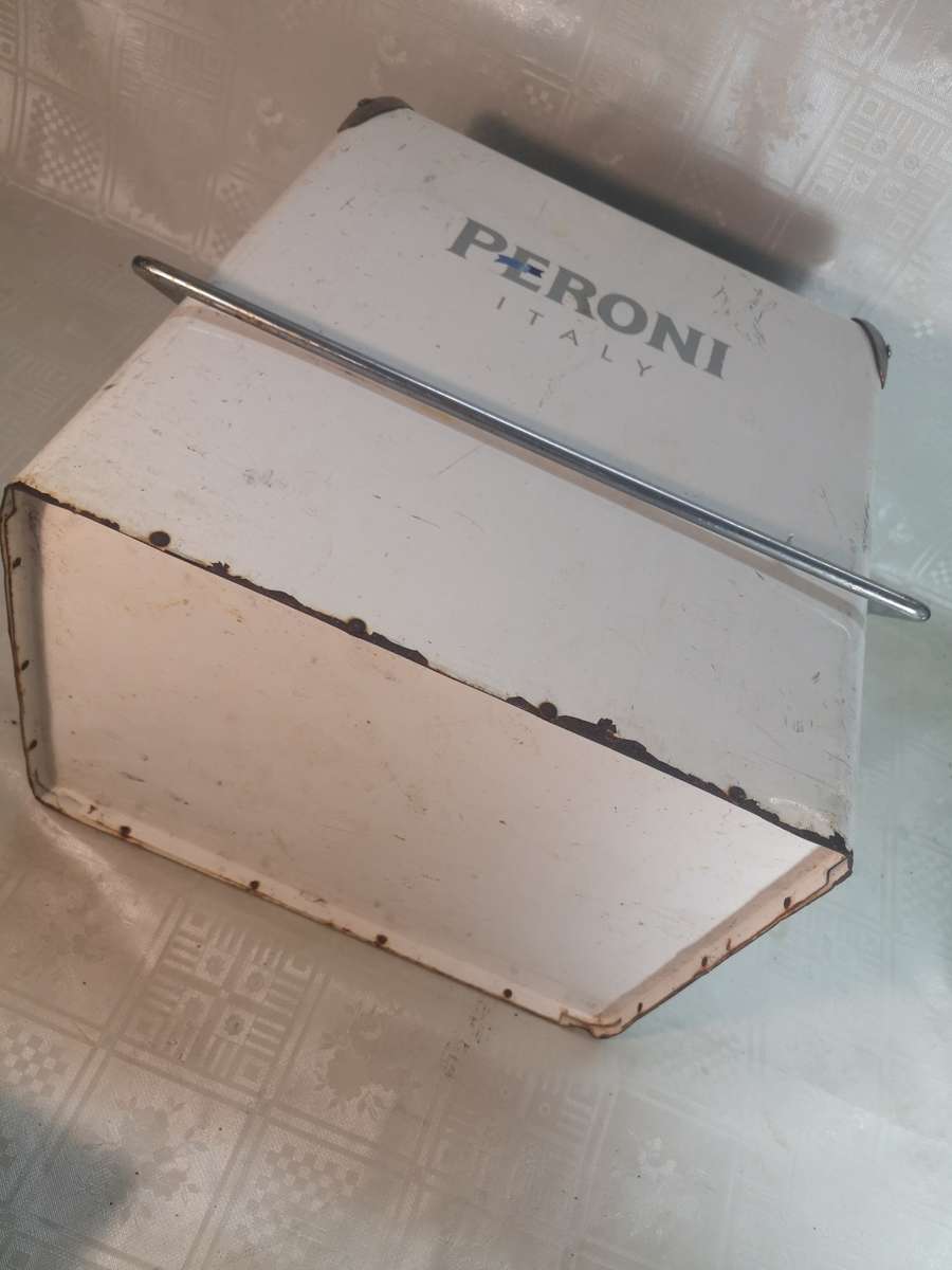 Magnificent Vintage Steel Peroni Italy Cooler Box With Opener