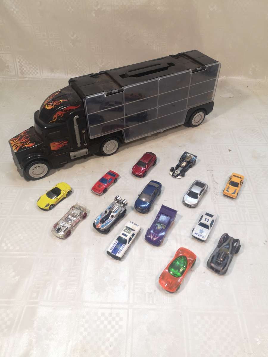 Vintage Truck Carrying Case With Die Cast Cars