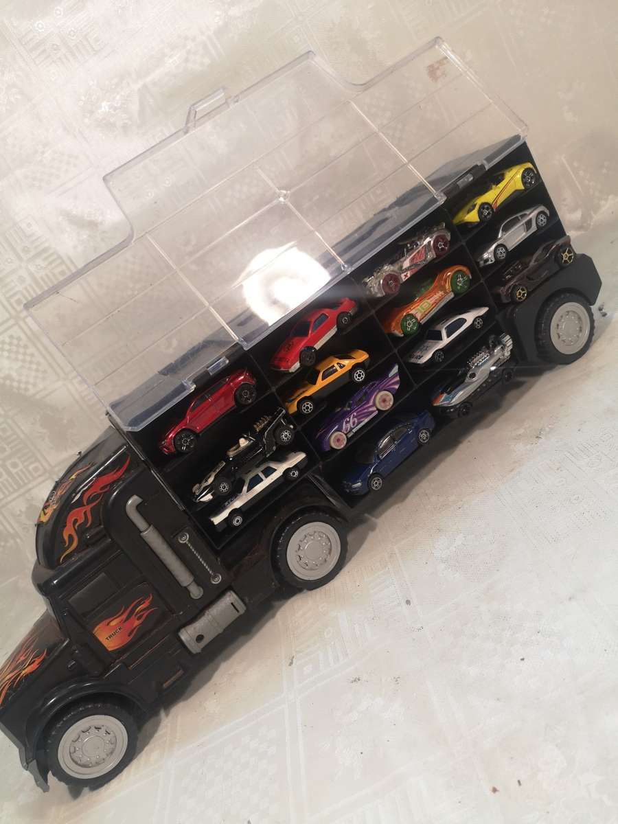 Vintage Truck Carrying Case With Die Cast Cars
