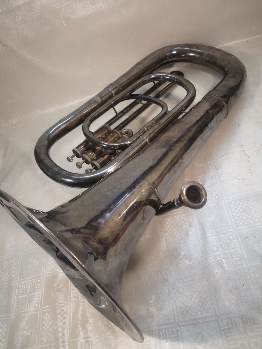 VERY LARGE VINTAGE CORTON FOREIGN TUBA - 770MM HIGH