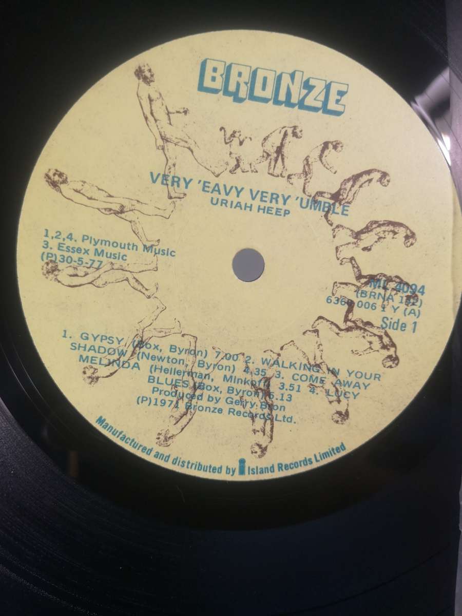Uriah Heep`s Very `Eavy LP - Good Condition