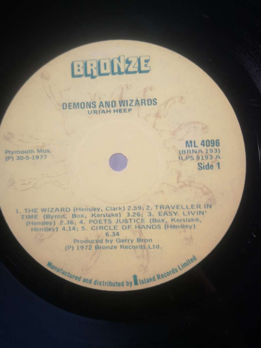 Uriah Heep`s Demons and Wizards LP - Good Condition