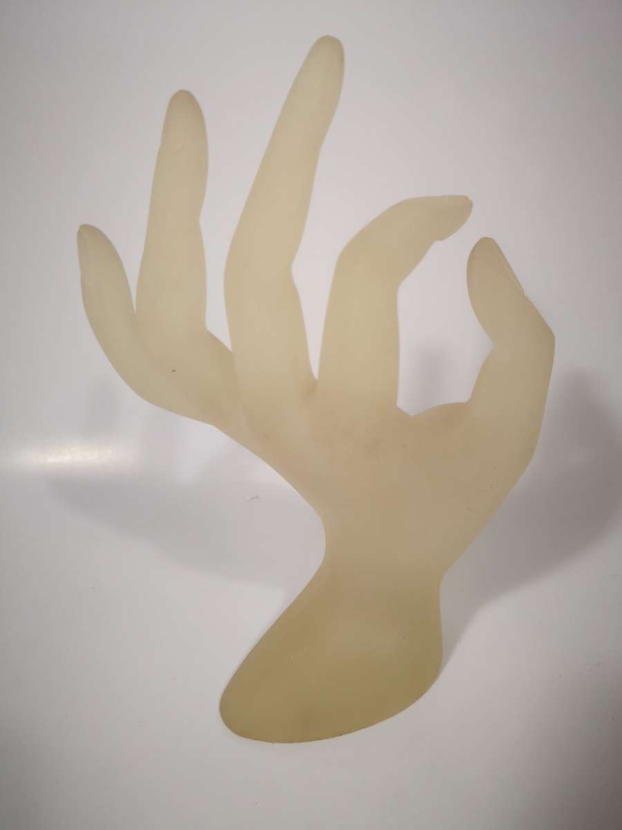 FROSTED GLASS RING DISPLAY STAND