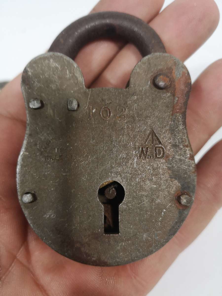 PAIR OF ANTIQUE LOCKS (NO KEY)