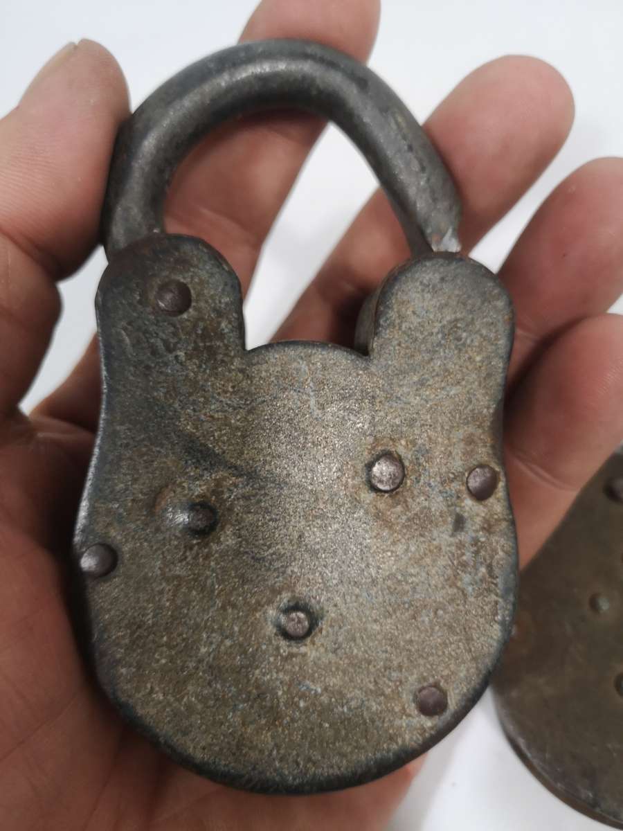 PAIR OF ANTIQUE LOCKS (NO KEY)