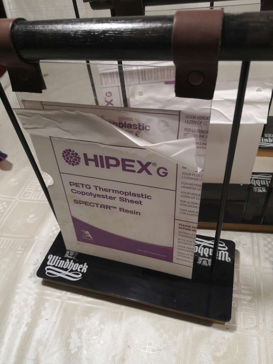 6 BRAND NEW WINDHOEK DOUBLE SIDED BAR MENU/DISPLAY STANDS