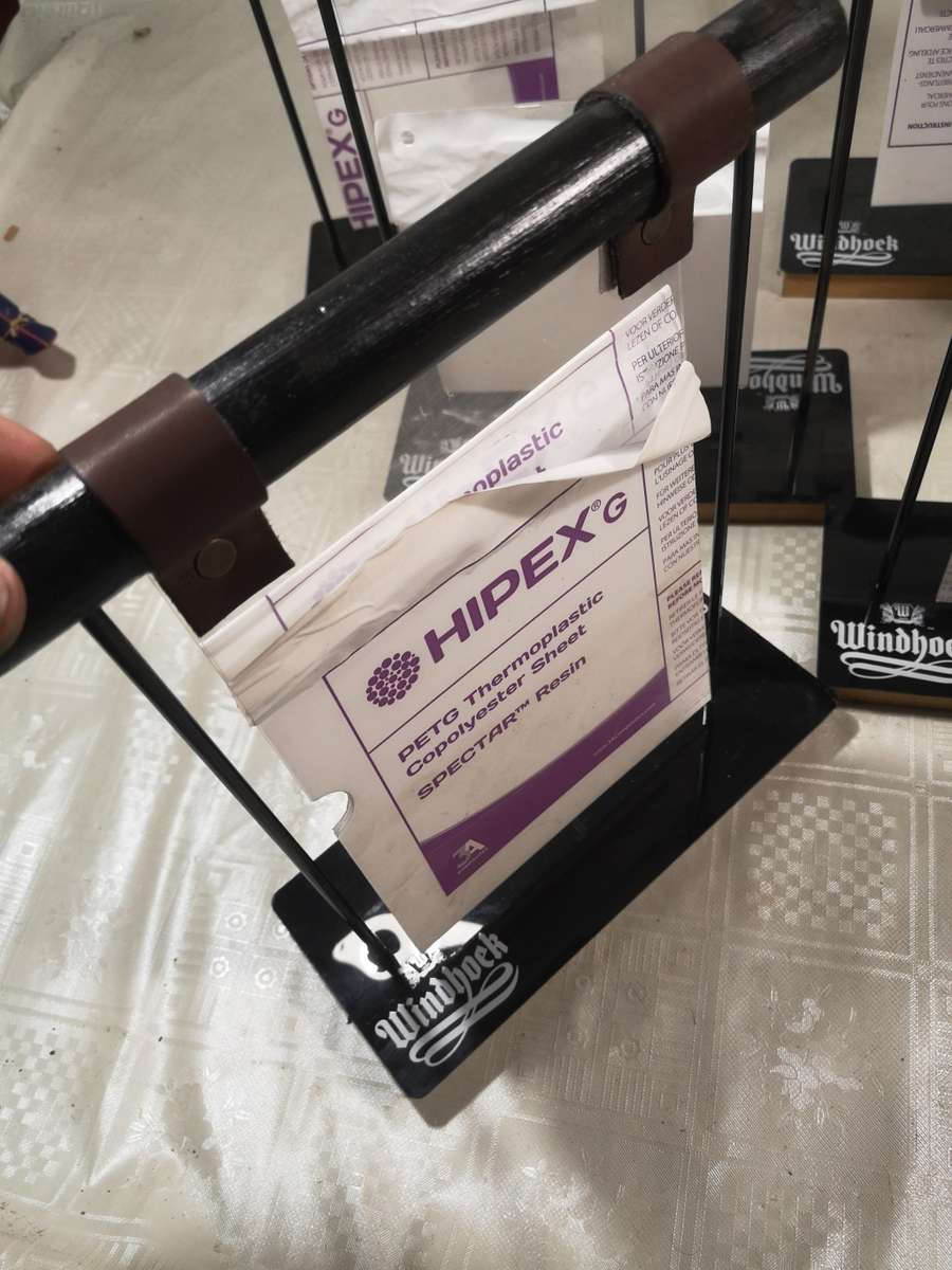 6 BRAND NEW WINDHOEK DOUBLE SIDED BAR MENU/DISPLAY STANDS