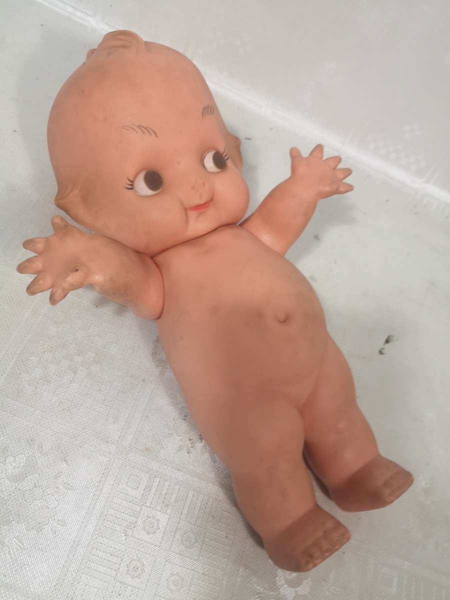 Rare Original Rubber Kewpie doll with brown eyes
