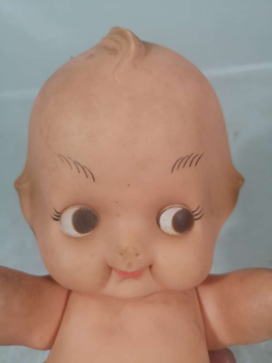 Rare Original Rubber Kewpie doll with brown eyes