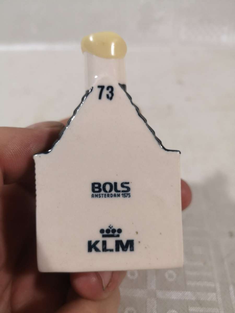 KLM Airlines Blue Delft Ceramic House No 73 By BOLS