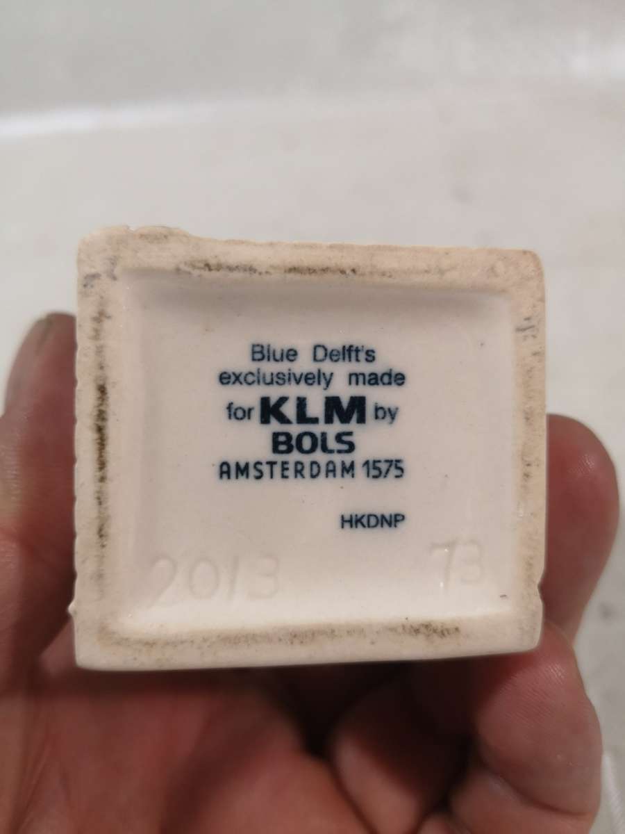 KLM Airlines Blue Delft Ceramic House No 73 By BOLS