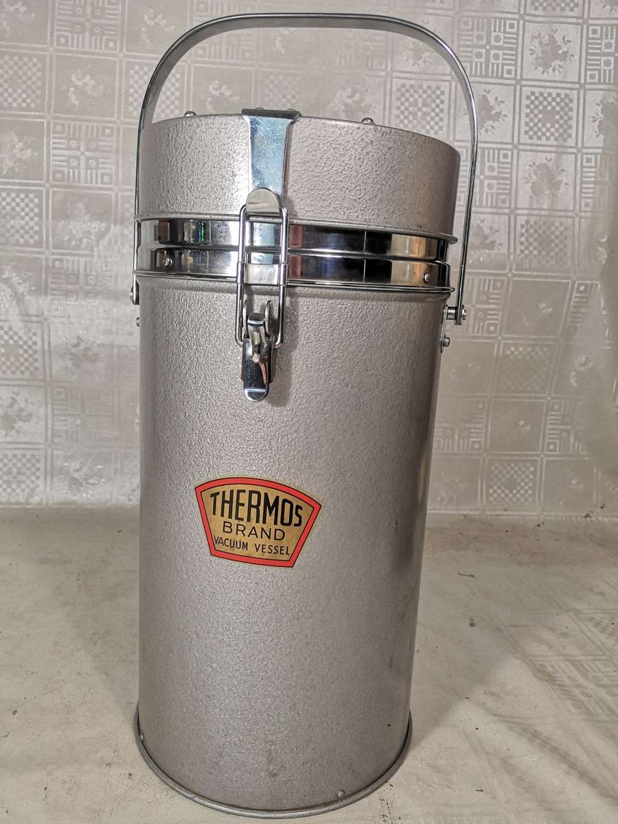 Vintage Large Thermos Food Flask Vacuum Vessel 1950`s
