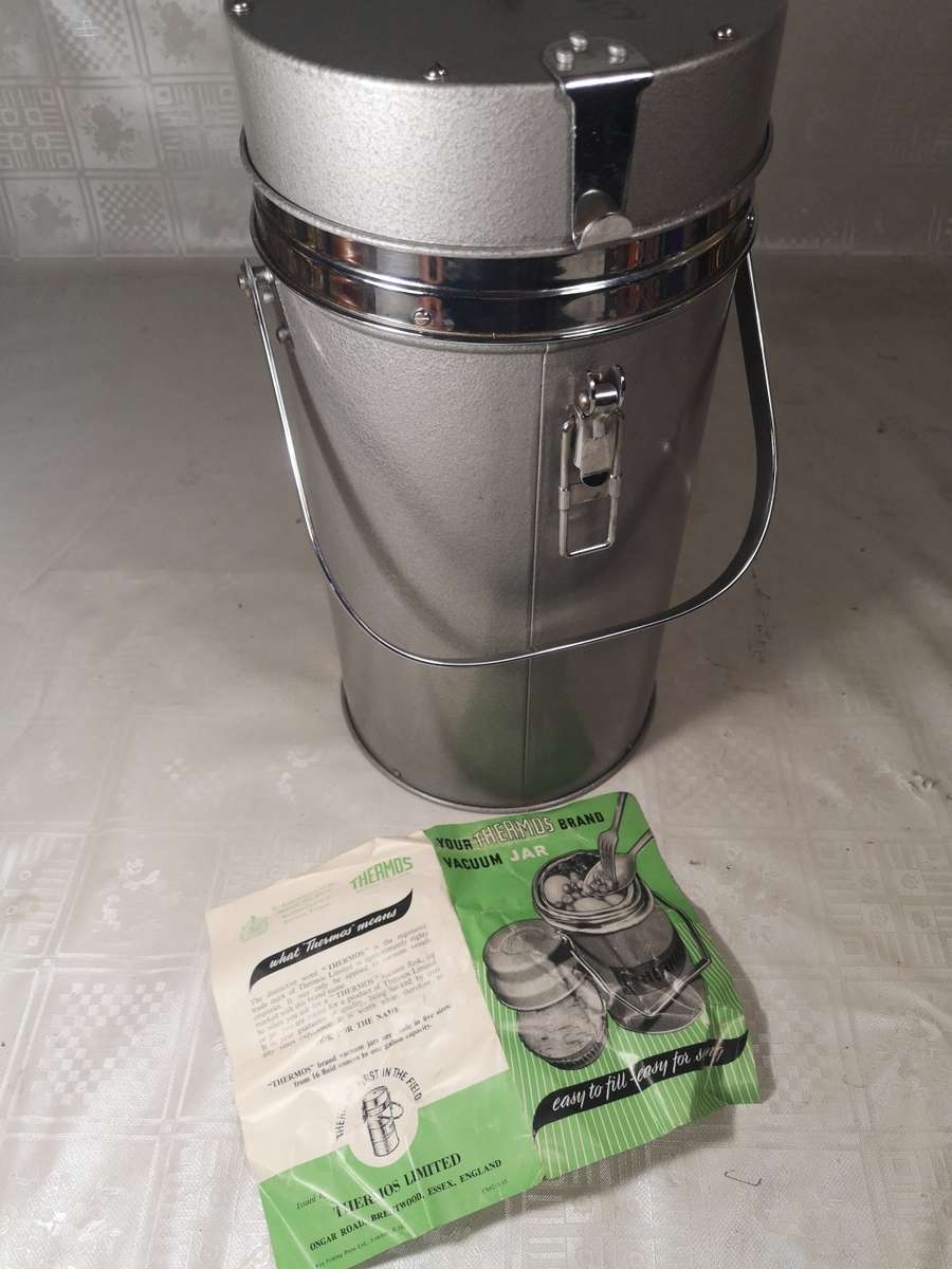 Vintage Large Thermos Food Flask Vacuum Vessel 1950`s
